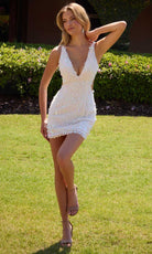 Primavera Couture 4617 - Sequin Ornate Lace-Up Back Cocktail Dress