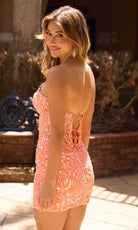 Primavera Couture 4654 - Iridescent Scroll Sweetheart Cocktail Dress