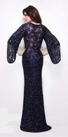 Primavera Couture - 9713 Sequined Flare Sleeve Junior Prom Gown - view 14