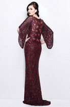 Primavera Couture - 9713 Sequined Flare Sleeve Junior Prom Gown