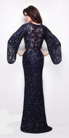 Primavera Couture - 9713 Sequined Flare Sleeve Junior Prom Gown