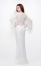 Primavera Couture - 9713 Sequined Flare Sleeve Junior Prom Gown