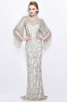 Primavera Couture - 9713 Sequined Flare Sleeve Junior Prom Gown