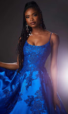 Mori Lee 49320 - Embroidered Satin Scoop Ballgown - view 8