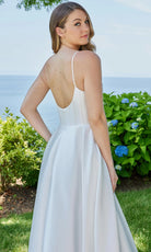 Mori Lee 49315 - Corset Mikado Ballgown with Crystal Bows - view 4