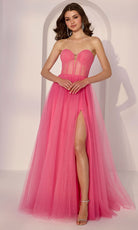 Mori Lee 49211 - Structured Sweetheart Glitter Tulle Prom Gown - designer prom dress at Silhouette Dresses