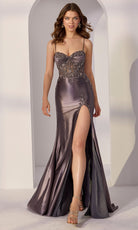 Mori Lee 49248 - Beaded Lace Sweetheart Fitted Gown - back view