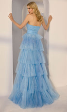 Mori Lee 49275 - Floral Sequin Sheath Gown with Overskirt - view 6