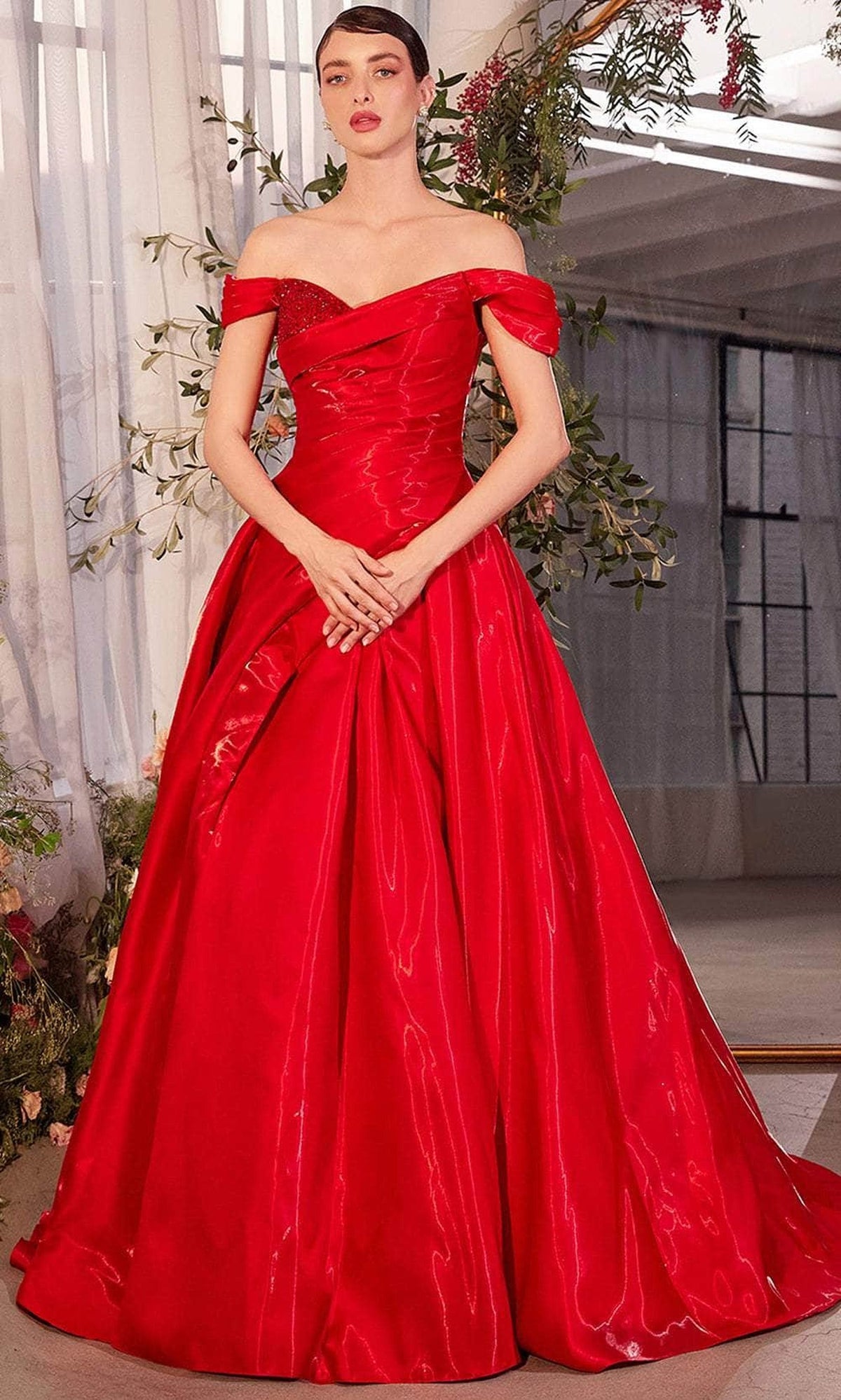 Ruched Organza Ballgown