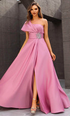 Terani 251M4441 - One Shoulder Pleated Dress Clearance Sale - back view