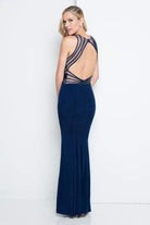 Terani Couture - 1815P5909 Embellished Scoop Neckline Sheath Dress