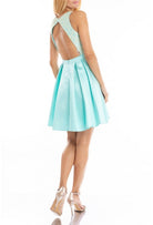 Terani Couture - 1821H7914 Sleeveless Bateau Neck A-Line Short Dress