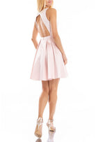 Terani Couture - 1821H7914 Sleeveless Bateau Neck A-Line Short Dress