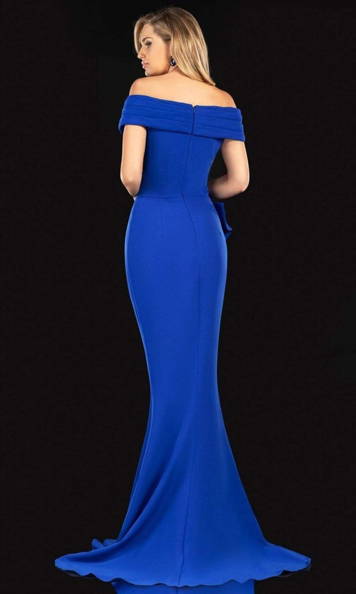 Terani Couture - 2021M2986 Wrap Off Shoulder Mother of the Bride Gown