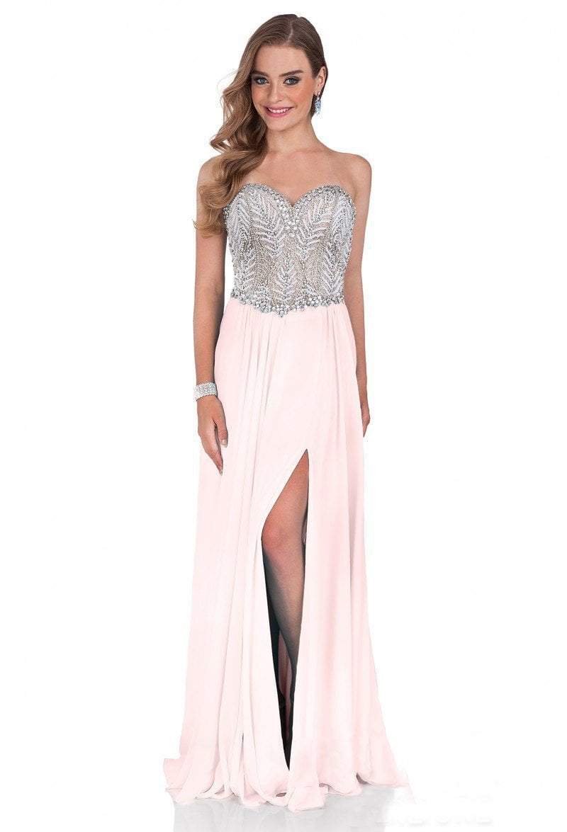 Terani Couture - 1611P0207A Fully Jeweled Bodice Evening Dress - back view
