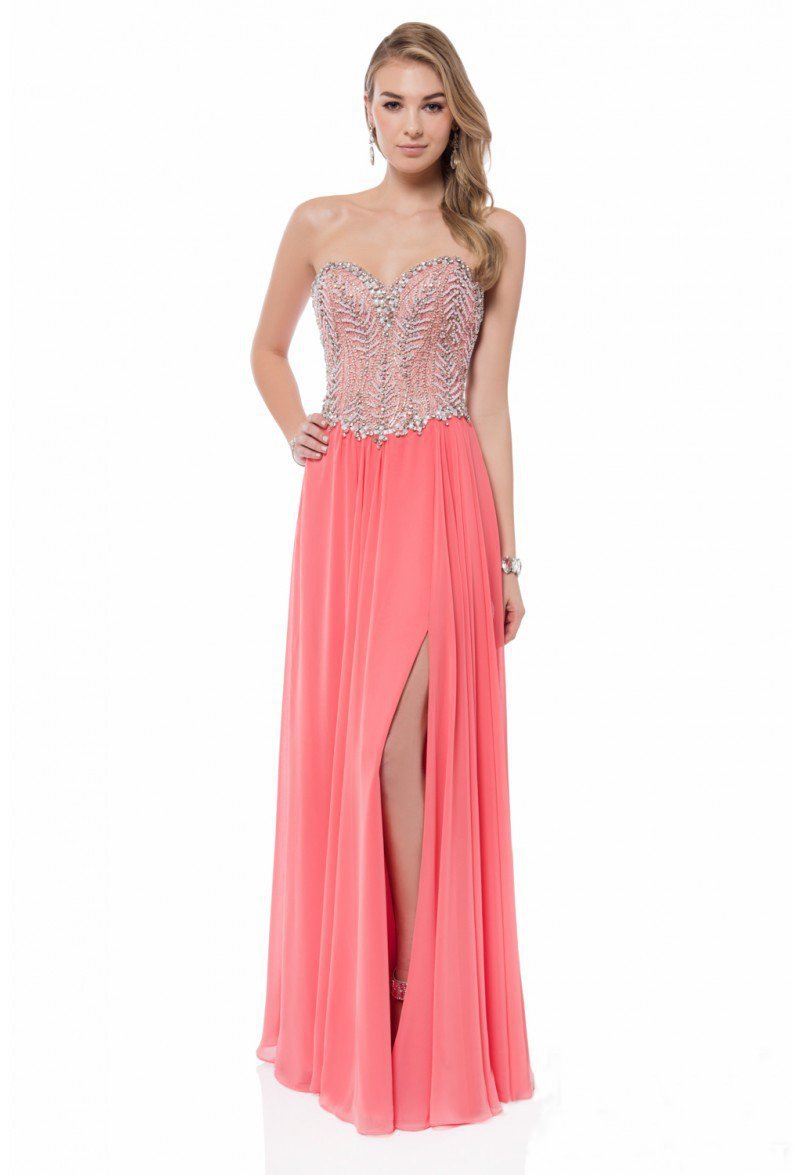 Terani Couture - 1611P0207A Fully Jeweled Bodice Evening Dress - view 4
