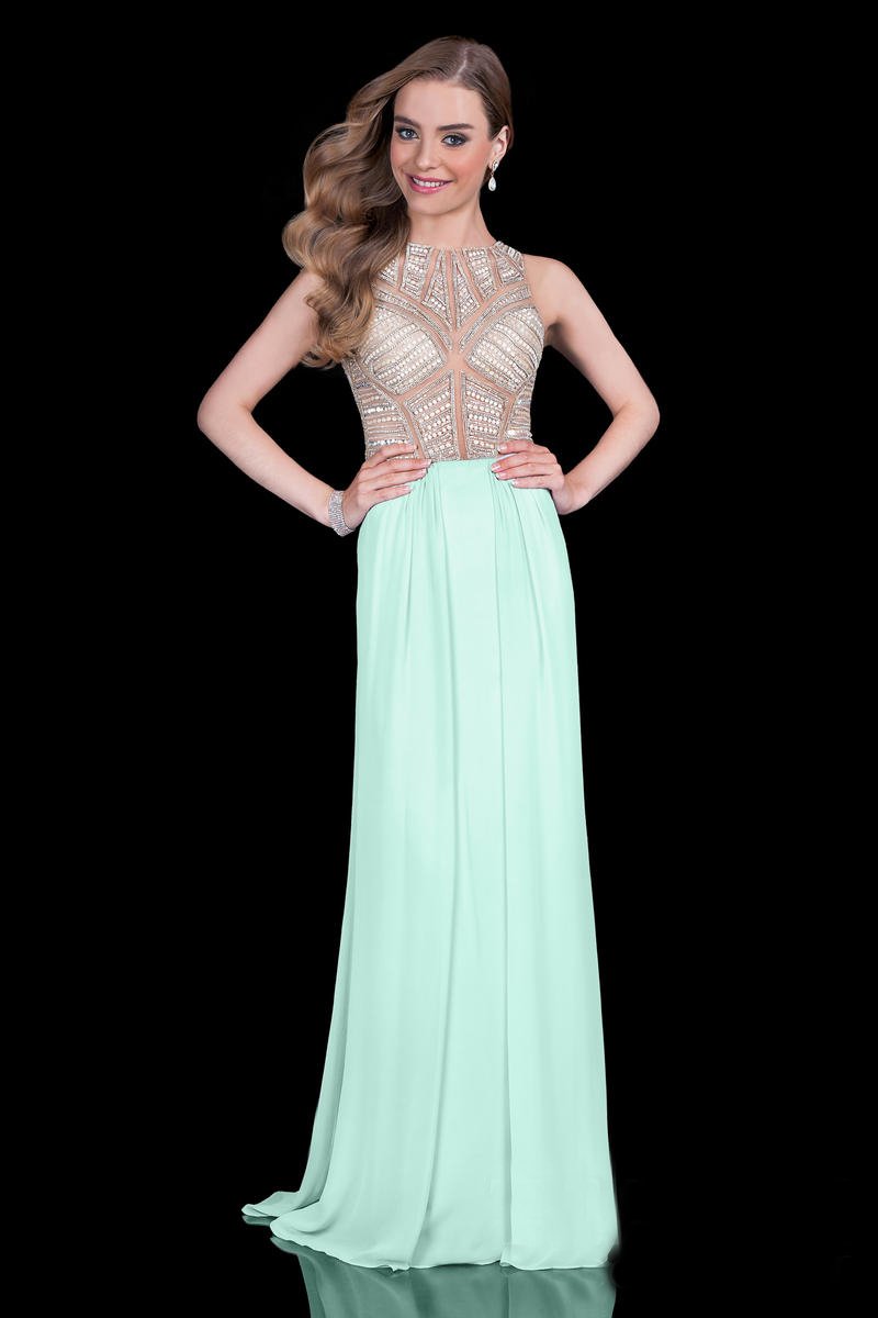 Terani Couture - 1615P1294A Pearls and Crystals Embellished Long Gown - view 5