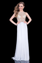 Terani Couture - 1615P1294A Pearls and Crystals Embellished Long Gown - back view