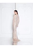 Terani Couture - 1811GL6436 Embellished Deep V-neck Sheath Dress