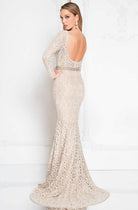 Terani Couture - 1812E6299 Long Sleeves Lace Gown