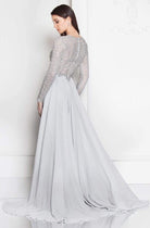 Terani Couture - 1813M6703 Shimmering Long Sleeve Evening Gown