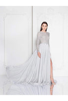 Terani Couture - 1813M6703 Shimmering Long Sleeve Evening Gown