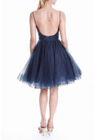 Terani Couture - 1821H7761 Spaghetti Strapped Glitter Tulle Dress