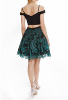 Terani Couture - 1825H7934 Two-Piece Embroidered Lace Cocktail Dress - back view