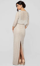 Terani Couture - 1911E9087 Lace Gown with Quarter Sleeve Jacket