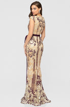 Terani Couture - 1911E9115 Floral Embroidered Bateau Evening Dress