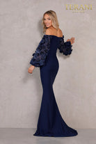Terani Couture - 1911E9128 Off-Shoulder Floral Mother of the Bride Gown - view 5