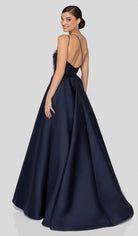 Terani Couture - 1912E9202 One Shoulder Dazzling Fern Accent Gown