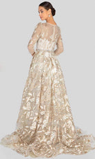 Terani Couture - 1913M9408 Quarter Sleeve Embroidered Sheer Ballgown