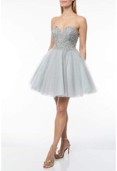 Terani Couture - 1921H0320 Beaded Strapless Sweetheart Cocktail Dress - back view
