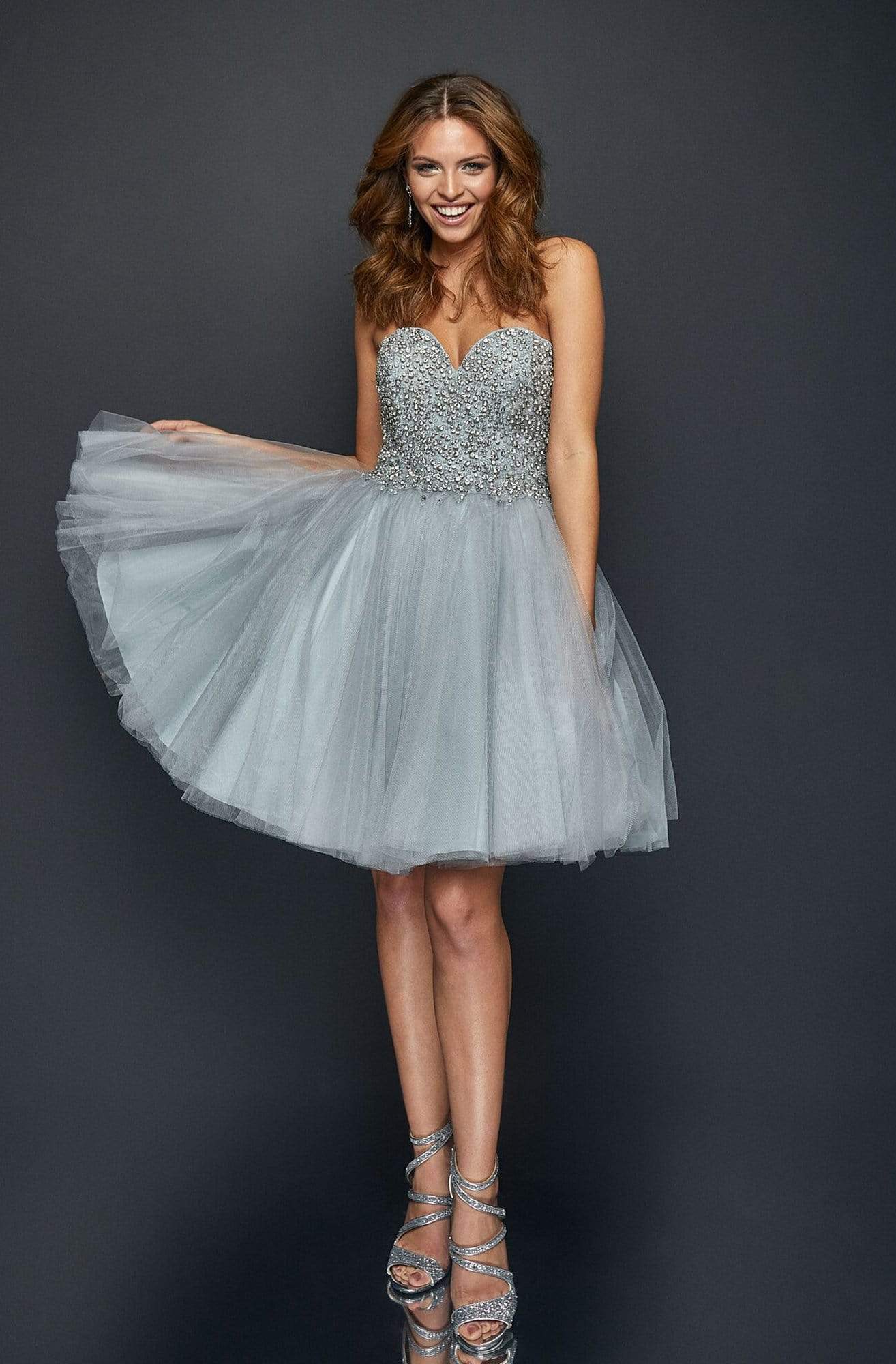 Terani Couture - 1921H0320 Beaded Strapless Sweetheart Cocktail Dress - designer prom dress at Silhouette Dresses