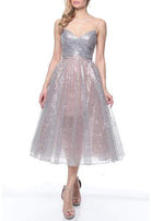 Terani Couture - 1922C0049 Ruched V-Neck A-Line Cocktail Dress - designer formal gown at Silhouette Dresses