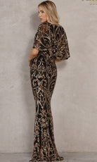 Terani Couture - 2011GL2186 Cape Sleeve Sheath Dress