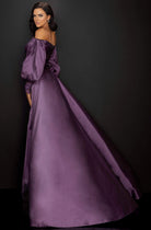 Terani Couture - 2011M2122 Bishop Sleeve Off Shoulder Overskirt Gown