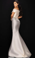 Terani Couture - 2011M2159 Off-Shoulder Mermaid Mother of the Bride Dress - back view