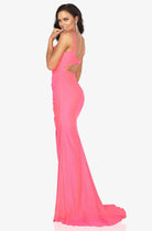 Terani Couture - 2011P1061 Scoop Neck Ruched Fitted Dress - view 5