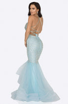 Terani Couture - 2011P1143 Bedazzled Halter Neck Trumpet Dress