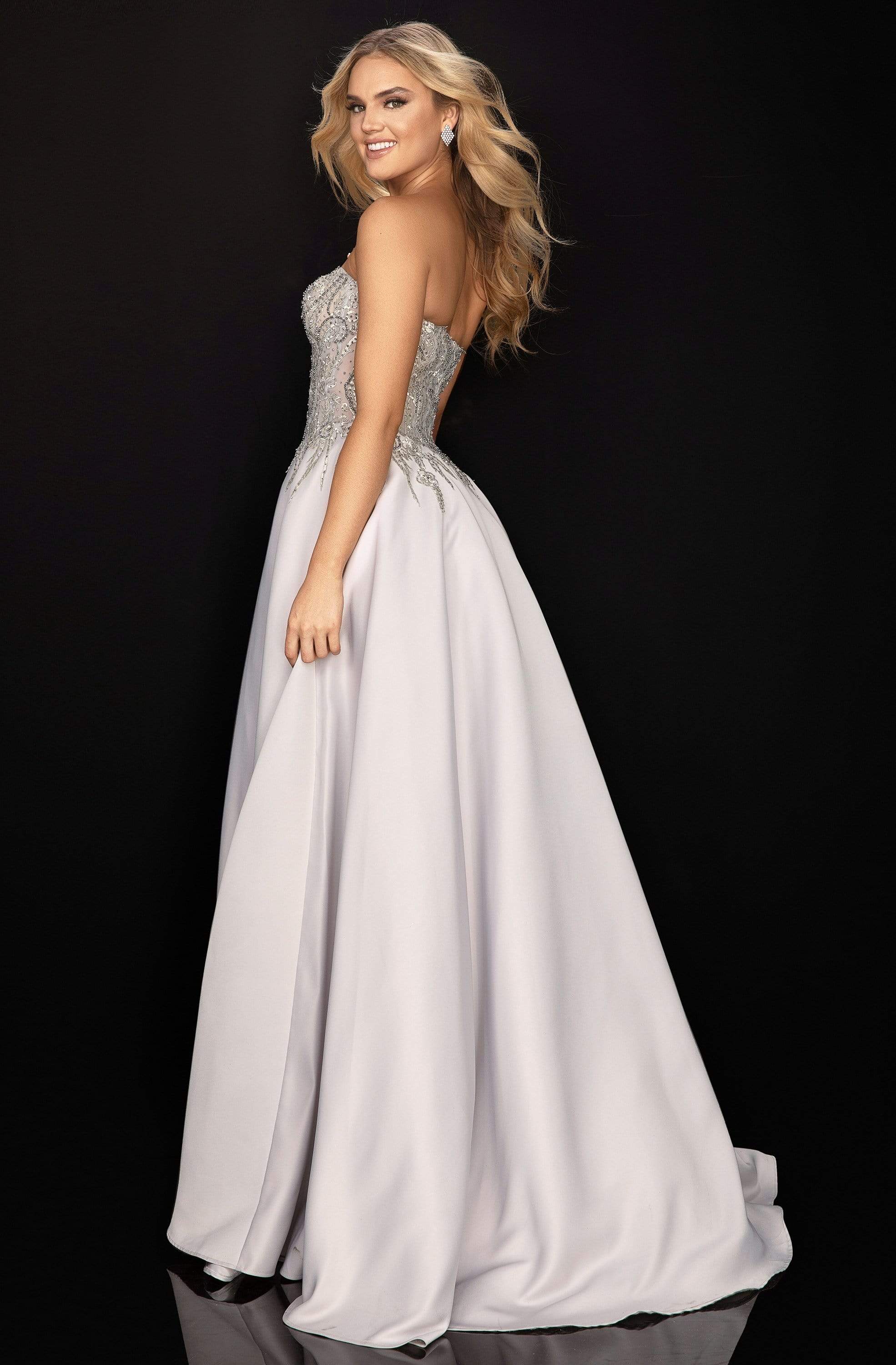 Terani Couture - 2011P1197 Beaded Sweetheart A-Line Evening Gown - detail view