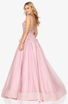 Terani Couture - 2012P1411 Beaded Appliqued Illusion A-Line Gown - detail view