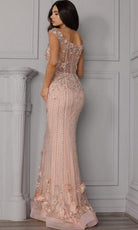 Terani Couture - 2021GL3161 Bateau Floral Lace Sheath Dress