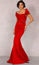 Terani Couture 2021M2969 - Shawl Draped Mermaid Evening Dress