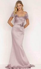 Terani Couture 2021M2969 - Shawl Draped Mermaid Evening Dress - detail view