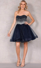 Terani Couture 2027H3393 - Beaded Sweetheart A-Line Cocktail Dress - designer cocktail dress at Silhouette Dresses