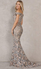 Terani Couture - 2111M5271 Floral Off Shoulder Long Mother of the Bride Gown