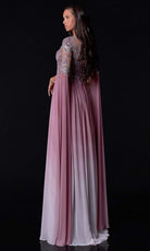 Terani Couture - 2111M5282 Embroidered Full Sleeves A-Line Dress