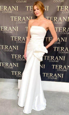 Terani Couture - 2111P4019 Draped Bow Gown
